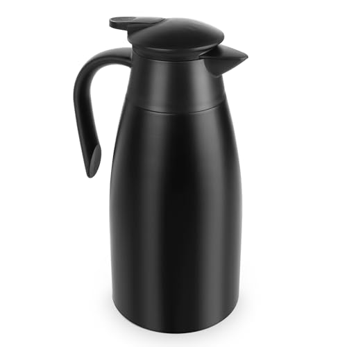 2 Litros Jarra Térmica, Jarra Termo se Acero Inoxidable, Termo con Aislamiento Térmico al vacío aislados, Se Mantiene Caliente Durante 24 Horas, Termo Grande Para Café, Té, Agua, Jarra Caliente