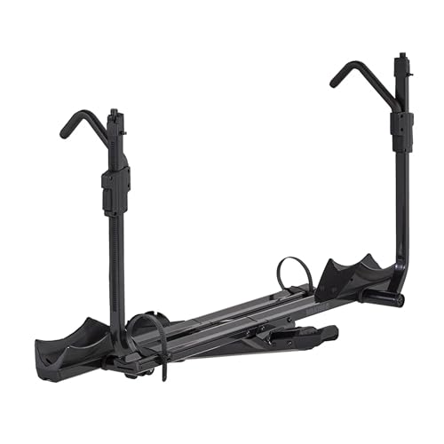 Yakima Platform Hitch Bike Rack, Rear Vehicle Bicycle Carrier w/ Tilting Tray for 2 Bikes, Fits 16 to 29 Inch Wheel Size, StageTwo, 2” Anthracite