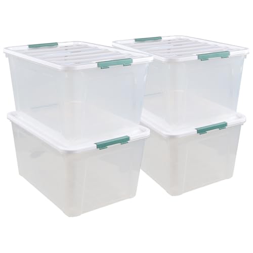 Readsky 85 Quart (21 Gallon) Clear Plastic Storage...