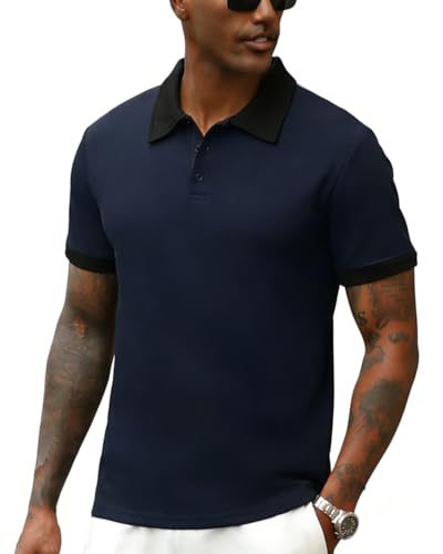 Camisetas polo para hombre, de manga corta, informales y transpirables para golf y uso diario miniatura 1