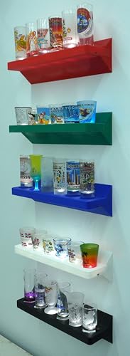 Image of Lighted LED Shot Glass Shelf (Blue)