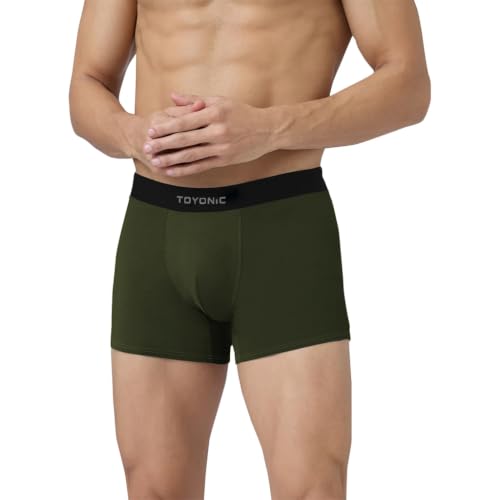 Image of Men's Extra Thin Ice Silk Boxer Briefs (Pack of 3) | Long Leg Elastic Underwear | Breathable & Lightweight Smooth Fabric Trunks