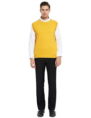 TopTie Men's Business Sweater Vest Cotton Jumper Top4