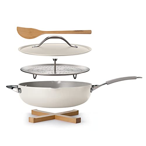 Image of Tramontina All-in-One Plus Pan Set, 5-Quart Ceramic Non Stick Cooking Pan