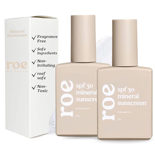 Roe Wellness- Baby Mineral Sunscreen SPF 30 Clean Ingredients | Non-Greasy, Reef Safe, Paraben-Free (2Pack)
