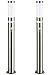 Produktbild 2x LED-Edelstahl-Außen-Steh-Wege-Leuchte-Lampe LISA 3, H: 100 cm, D: 7,6 cm, Kunststoffglas, Bewegungsmelder, Hauptlicht E27 max. 40W, Grundlichtring 12 fest eingebaute LEDs, Dämmerungssensor, IP44