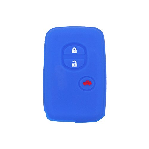 BROVACS Silicone Cover Protector Case Holder Skin Jacket Compatible with TOYOTA 3 Button Smart Remote Key Fob CV9403 Deep Blue - Image 2