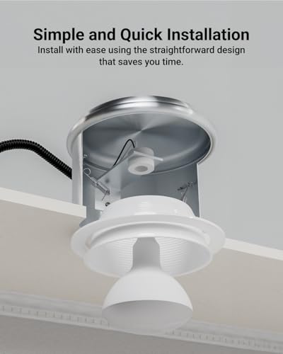 sunco 12 pack 6 inch ceiling can light trim step baffle with detachable ring white recessed light trim