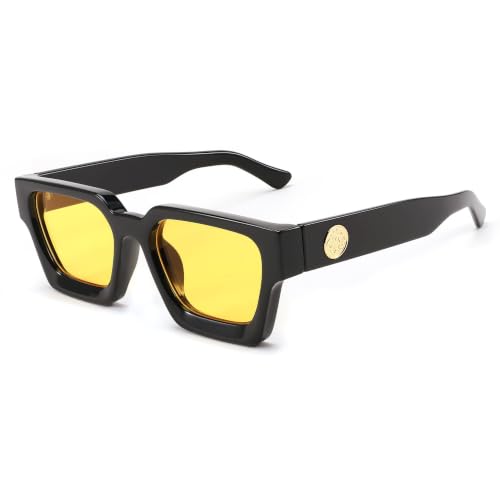 Image of FEISEDY Vintage Small Sunglasses Oval Slender Metal Frame Candy Colors B2277