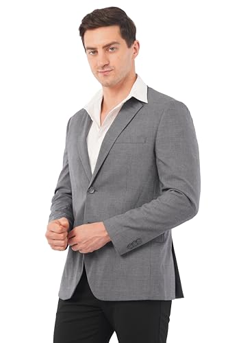 Image of SaintX Men's Premium Formal Blazer || Stretchable Triple Blend Fabric || Slim Fit || Fully Lined || Versatile Stylish Coat for Men || Professional Jacket || All Purpose