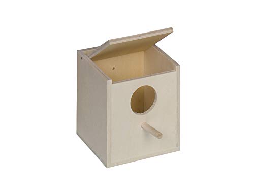 Nobby Nichoir avec Perche/Grand Trou pour Oiseau Exotique 11 x 11 x 13 cm