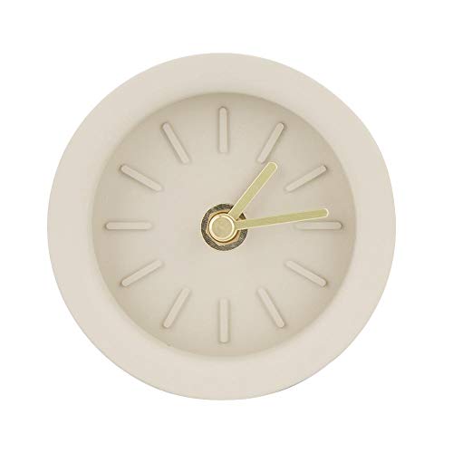 AUNMAS Estilo nórdico Reloj de Mesa de Cuarzo Cemento Reloj de hormigón Reloj de Alarma silencioso Cocina Sala de Estar...