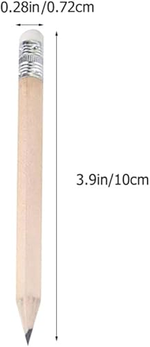 Miniatura 6 de Cabilock 60 lápices cortos de golf, lápices pequeños, lápices de escritura cortos, lápices de escritura para niños, mini lápices con borrador,