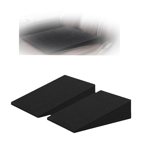 XHHTEC Car Seat Wedge Cushion, Blue Ergonomic Foam Pad, 2 Pack Leveling Support for Auto Rear Seats and Office Chairs, Pain Relief