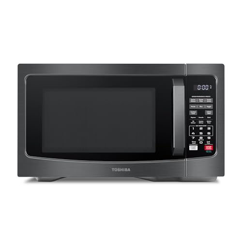 Comparison: Kitchen Microwave 2 TOSHIBA EM131A5C-BS Countertop Microwave Ovens 1.2 Cu Ft, 12.4" Removable Turntable Smart Humidity Sensor 12 Auto Menus Mute Function ECO Mode Easy Clean Interior Black Color 1000W