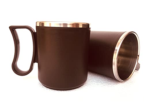 Gnesha Apex Style Coffee and Milk Mug & Trendy Table Coffee Mug 300ml Color : Brown