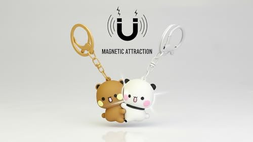 Image of Bubu Dudu Magnetic Couple Keychain for Boyfriend Girlfriend, Cute Bubu and Dudu Gift, Matching HugKeychain for Couples, Bubu and Dudu Keychain