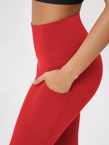 ODODOS High Waist Workout Capris with Pockets for Women, 14" / 19" Tummy Control Yoga Capri Leggings4