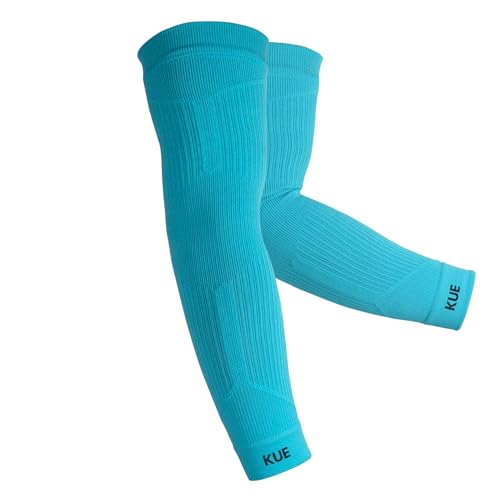 Image of KUE Compression Arm Sleeves for Men & Women | Sports Arm Sleeves for Running, Cricket & Cycling | UV Protection Cooling Sleeves | Arm Compression Sleeve for Joint Pain Relief
