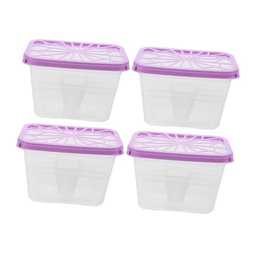 KOMBIUDA 4pcs Moisture Absorber Storage Box Compact Lightweight Plastic Container for Wardrobe and Cabinet Use High Capacity Leak Reusable Design for Indoor Spaces