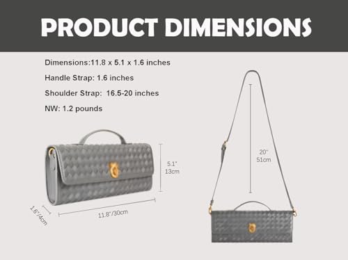Image of Woven Clutch Purses for Women, Leather Evening Clutch, Handmade Woven Shoulder Bag Crossbody Bag