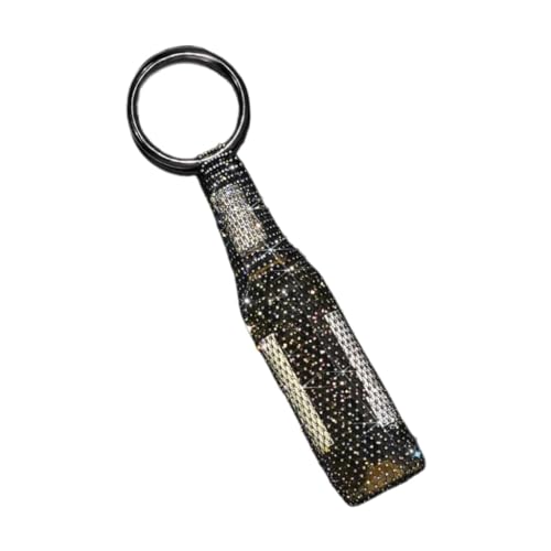 Pochette en maille avec strass pour bouteille transport élégant - 5