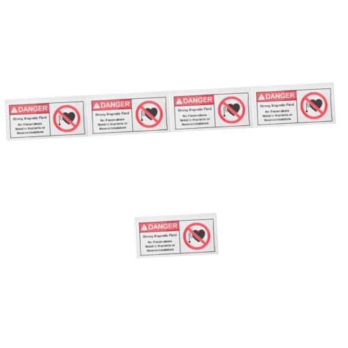 Avertissement magnétique autocollant signal sécurité hôpitaux 5pcs