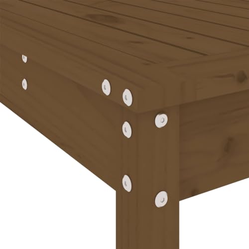 Ensemble de bar de jardin 3 pièces Homgoday en bois de pin marron - 8