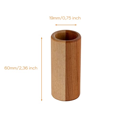 Ortega Guitars Wood Slide Medium - Real Wood - 19 mm diameter - Guitar Accessories, Brown (OWS-M) - Image 2