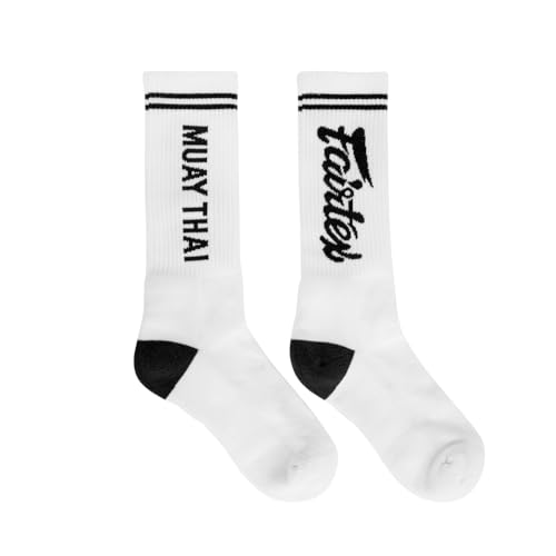 Fairtex Muay Thai Socks, Cotton Blend with Dry-Fit Tech, Arch Support, Cushioned Heel and Shock Absorption