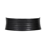 Women Wide Elastic Belts for Dresses Vintage Fashion Stretchy Waist Belts Ladies Cinch Belts Leather Waistband,Black,S