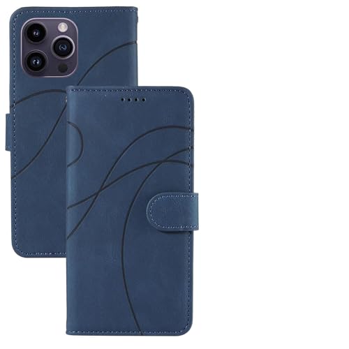 Jiajihua Funda Compatible con Samsung Galaxy S9 Plus Cartera Ranura para Tarjetas Soporte abatible Correa de muñeca Cierre magnético Blue