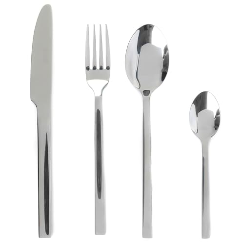 Russell Hobbs BW04303EU7 24-teiliges Besteckset – Besteck aus Edelstahl Vermont für 4 Personen, Messer- und Gabelbesteck, spülmaschinenfest Messer...