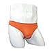 JEsilunmaMY Mens Ice Silk Underwear Low Waist Open Pouch Sexy Panties Thong Transparent Breathable Underpants Swimsuit (Orange,One Size)