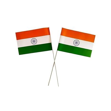 Small Size Indian Paper Flag Tiranga Trilcolor Flag for Independence Day and Republic Day Special (Pack of 10) (4x6 inch)-image-2