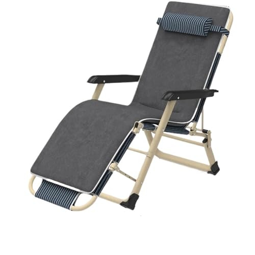 Tumbona plegable para adultos, silla reclinable de oficina de doble propósito, cama de ocio transpirable para Siesta y descanso del mediodía, diseño simple con tubos de dos lados (color 6)