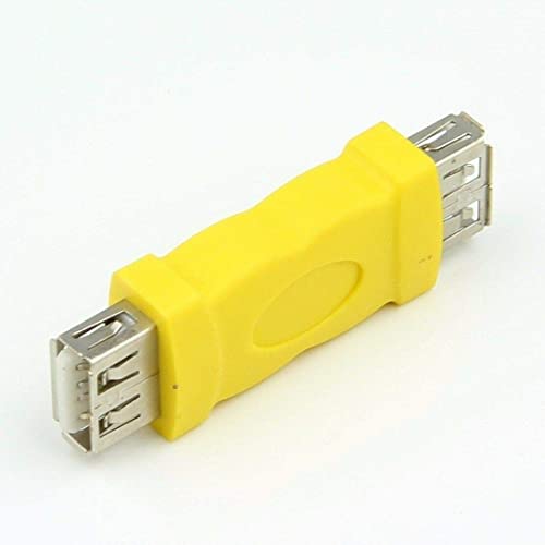 Image of USB 2.0 AF /AF Plug Type A Female to Type A Female Adapter Connector Converter (2 Pieces) Compatible with Laptop Computer Hard Drive Printer Camera
