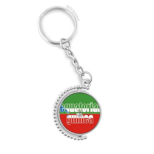 Llavero giratorio de Guinea Ecuatorial: accesorio patriótico duradero para tus llaves