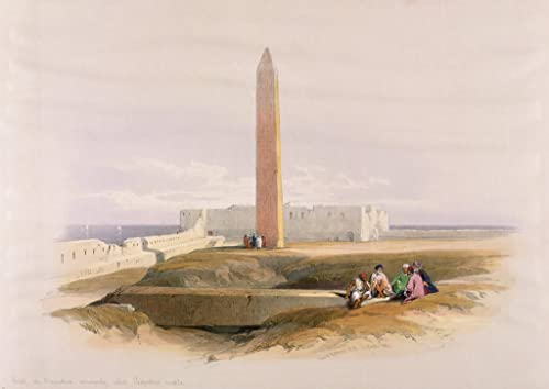 Art Mural Obélisque d'Alexandrie : Tableau Vintage David Roberts 60x90cm