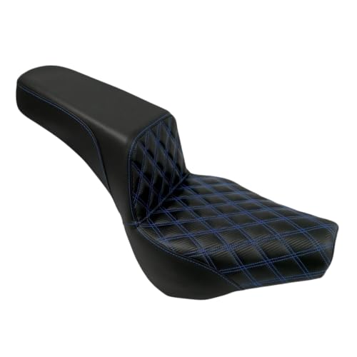 Selle Passager Conducteur Moto en PU Noir pour Softail Street Bob FXBB 18-25