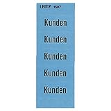 Leitz 15070000 Inhaltsschild Kunden, selbstklebend, 100 Stück, blau