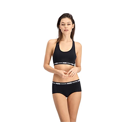 PUMA Womens Iconic Racerback Damen-Top Sports Bra, Schwarz, M, 604022001
