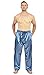 Up2date Fashion Men's Satin Tie Print Sleep & Lounge Pants (XL, Blue)