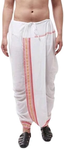 Fabrics Men's Silk Ready to Wear Dhoti for men (Elastic Readymade Dhoti Pant)