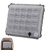 Cojín Asiento Inflable - con Franja Reflectante y Soporte Autoinflable | Almohadilla para Asientos de Estadio y Sillas de Exterior - para Exterior, Camping, , Picnic, Viajes, Avión, Coche, Oficina y