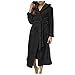 Produktbild AFFGEQA Bademantel Damen Kapuze Pyjama Ohren Plüsch Nachthemd Home Service Teddy Fleece Jumpsuit Schlafanzug Lang Hausanzug Einteiler Schlafoverall