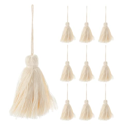 POPETPOP Borlas Miniatura de Flecos 10 Piezas, Pequeñas, Colgantes y Decorativas de 16.5cm para Marcadores, Aretes, Llaveros y más, Hechas a Mano para un Toque Personalizado