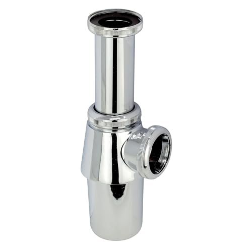 Wirquin 30724027 Siphon de lavabo en laiton Ø32, chromé