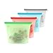 3 Extra Large Gallon Size Reusable Silicone food storage bags Zip Lock BPA and Plastic Free Food Preservation Sous Vide Freezer Microwave approved (3 Pack)