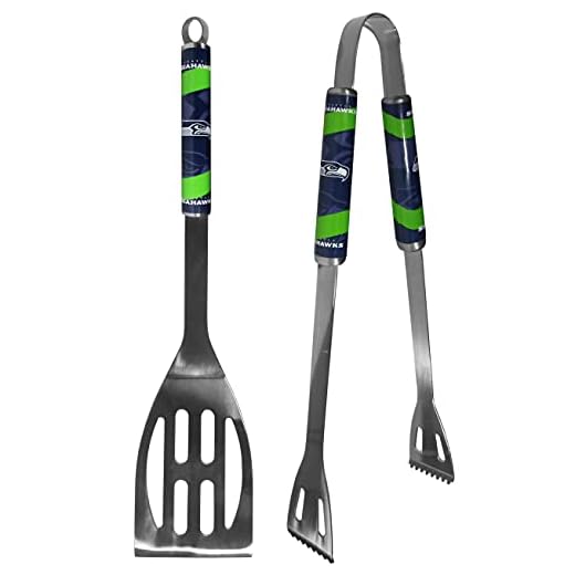 NFL Seattle Seahawks Steel BBQ Tool Set (2 Piece)